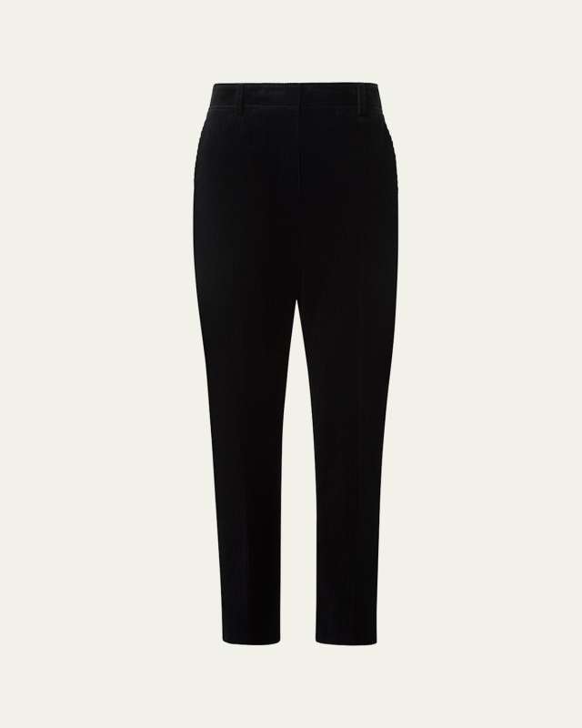 Feryn Cotton Corduroy Straight-Leg Ankle Pants